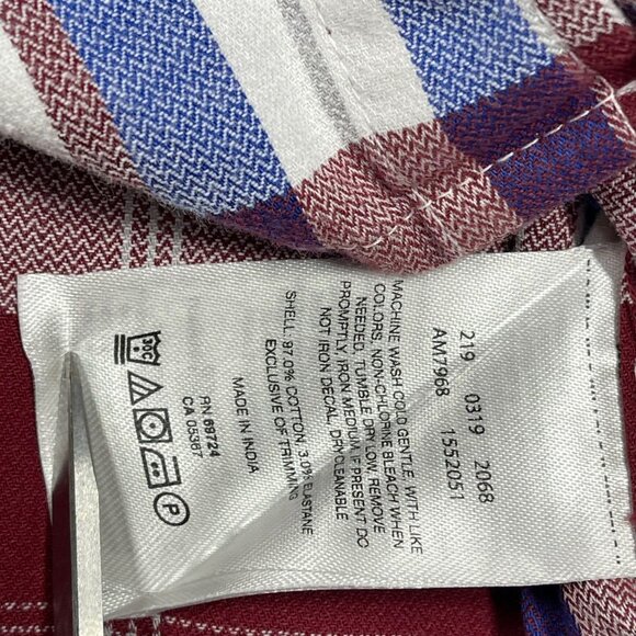 Columbia Lightweight Flannel Red &‎ Blue Plaid Shirt Mens XL Long Sleeve - Picture 3 of 6